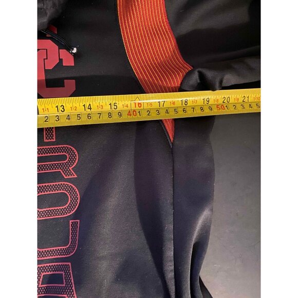Nike USC Trojans Black Red Mens S Tech Full Zip Hoodie Dri Fit Therma - Picture 7 of 8